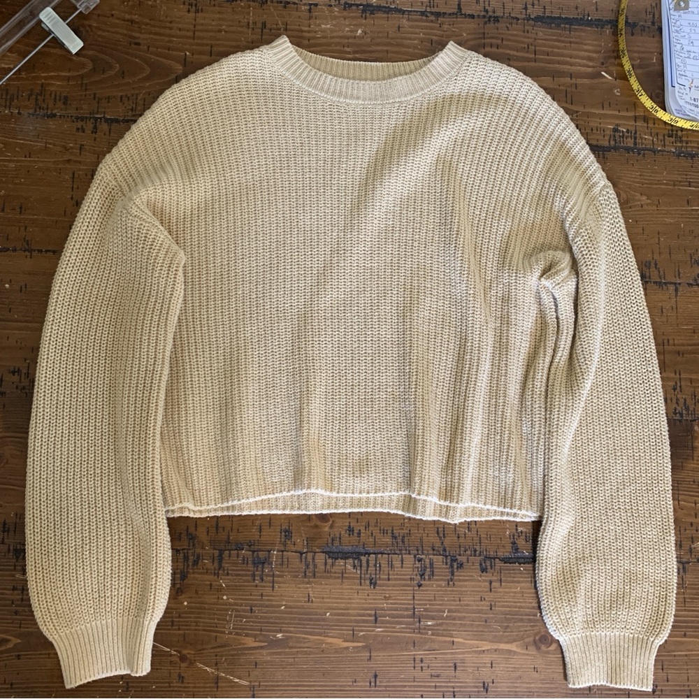 BP Cream Cropped Crewneck Sweater